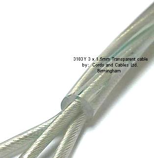 3183Y.1.5MM.T 3183Y HO5 3 x 1.5mm cable - TRANSPARENT